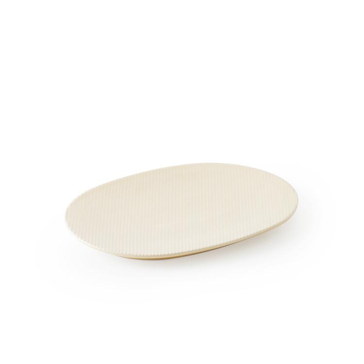 Tackaon Einzigartiger Täglicher Ovaler Kamm Platte Nr. 3 [4 Farben] Vorspeisenteller Brunch Dessert Hübsches Anrichten Oval Ovale Schüssel Set