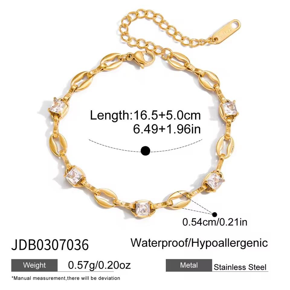 Stainless Steel Bangle Bracelet for Women 18K Gold Color Plated Bracelet Women's Jewelry 18K PVD Plated Bracelets and Bangles