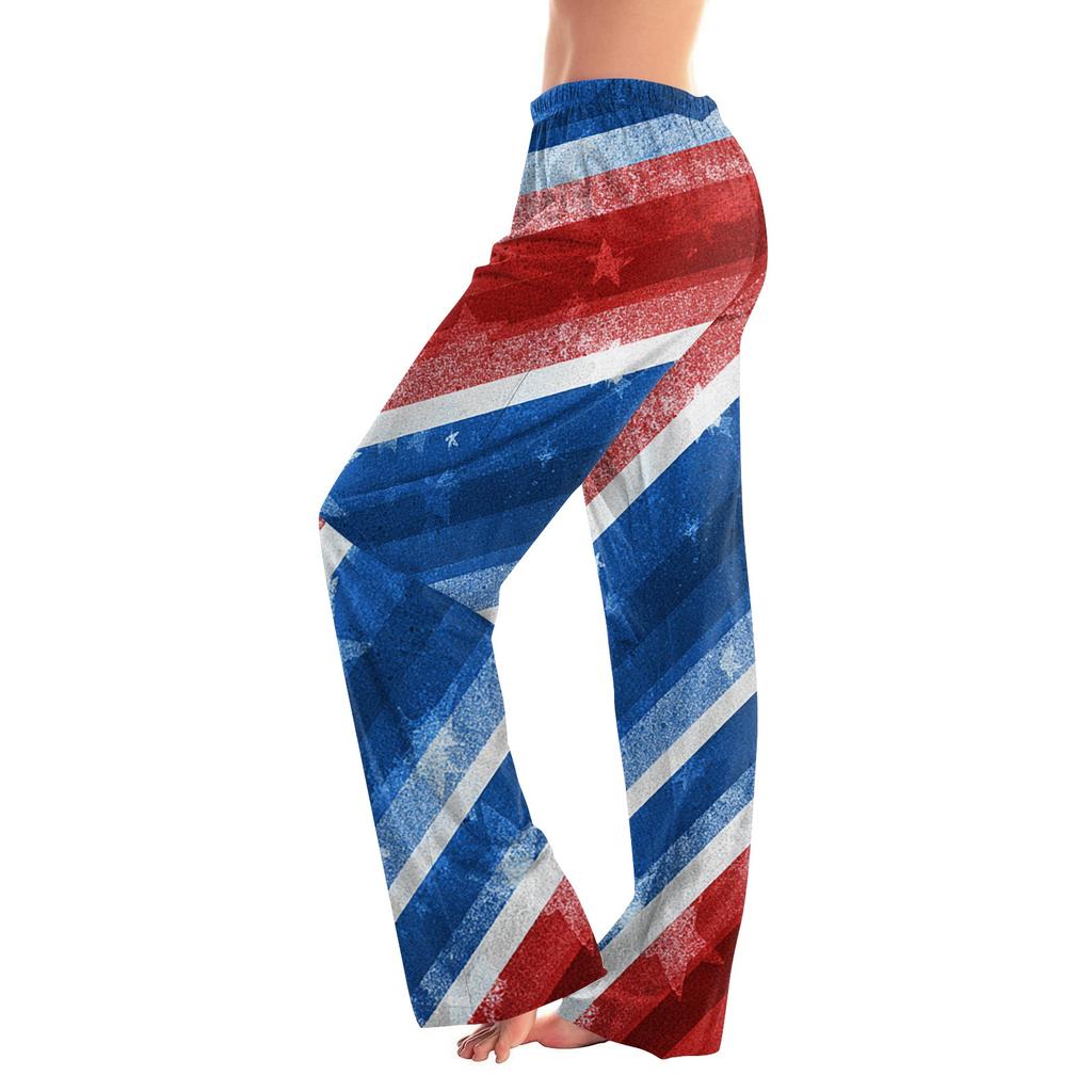 Women's Casual Fashion Independence Day Printed Loose-fitting Home Pajama Pants