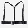 Black Leather Body Harness Belt - Adjustable Punk Waist and Shoulder Straps for Women, Sexy Fashion Accessory
