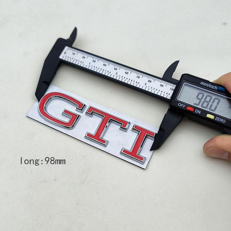 BSK1 Per VOLKSWAGEN VW GTI Nuovo Logo 3D in Metallo Cromato Nero Rosso Lettere Emblema GTI Adesivi Badge Posteriore del Bagagliaio Auto Per Volkswagen VW Golf in2