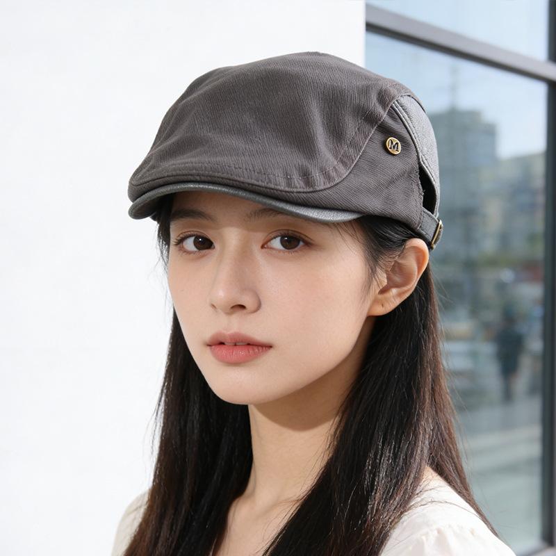 

Versatile, small face, anti-wearing beret, big head circumference, duck tongue, newsboy hat M（56-58cm）