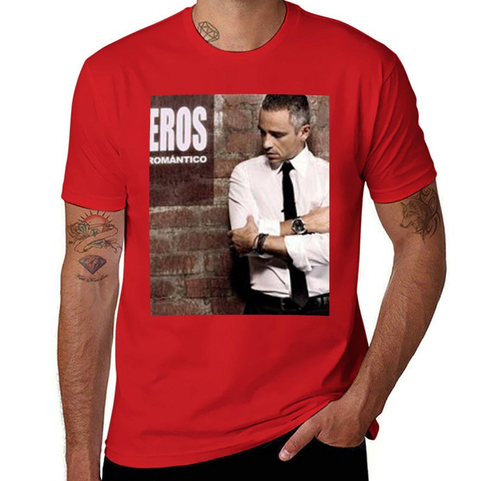 

Eros Ramazzotti - Poster T-Shirt kawaii clothes quick drying sweat Aesthetic clothing mens t shirt graphic M