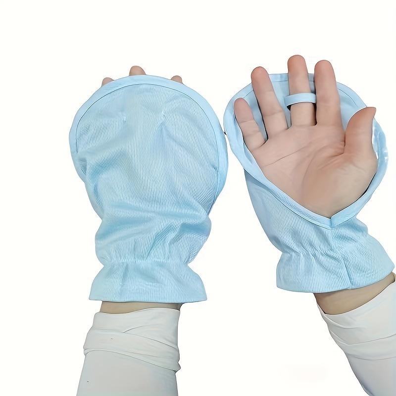 

Fingerless Gloves - Breathable Mesh & for Cycling, Driving, Fishing, Hiking - Unisex Outdoor Activities with Striped Design, Hiking Accessories синий