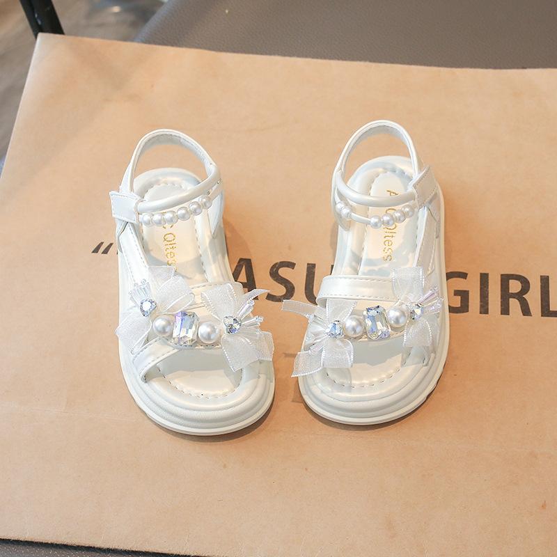 Girls Princess Sandals New Summer Children's Shoes Soft Sole Girls Crystal Sandals Summer Women's Treasure Foreign Style