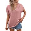 Kurzärmeliges Damen-T-ShirtV-Ausschnitt Lässiges Sommeroberteil,dünn und Modisch Vielseitig