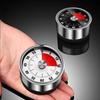 Magnetic Mechanical Timer Stainless Steel Alarm Clock Multifunctional Rotating Timer  Study