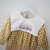Girls' Winter Velvet-Enhanced Plaid Dress with Lapel - Warm College Style
