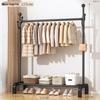 Floor-Standing Balcony Clothes Rack, Indoor Hat Holder, Simple Bedroom Storage, and Hanging Pole.