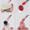 1Pc Reusable Silicone Lip Brush Multifunctional Lipstick Brush with Protective Cap Easy Blend Smudging Brush Makeup Must Have Beauty Tool for Flawless