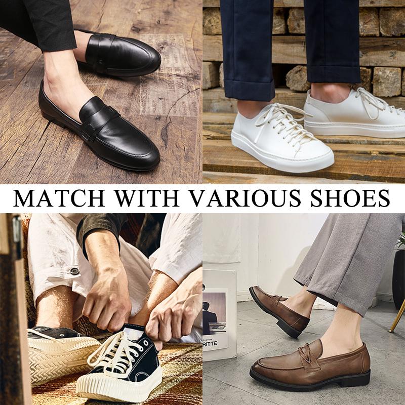 3 Pairs Men Soft Invisible Socks Women Low Cut Casual Cotton Loafer Boat Silicone Non-Slip No Show Happy Socks for Men