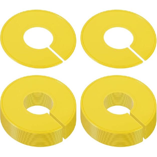 

PATIKIL Clothes Dividers for Hanging Clothes, 30 Pack Closet Clothing Rack Size Dividers Blank Labels Sorting Round Separator for Closet, Pink жовтий