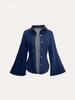 Women's European Fit Stretch Denim Jacket - Spring/Summer Bestseller in Blue