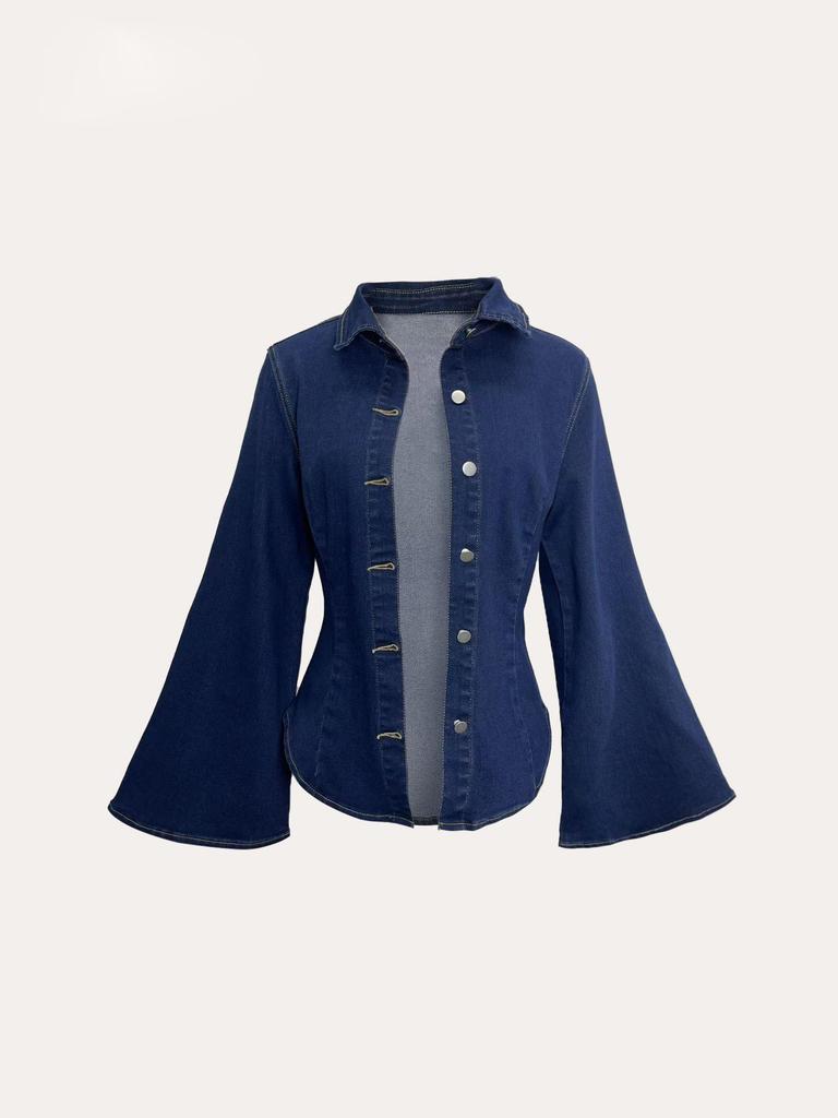 Women's European Fit Stretch Denim Jacket - Spring/Summer Bestseller in Blue