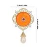 Intricately Crafted Pearls Brooch With Symbolic Knot Designs Openwork Patterns for Traditional Modern Dresses