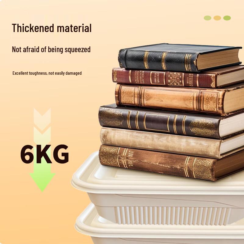 650ml Biodegradable Rectangular Food Containers