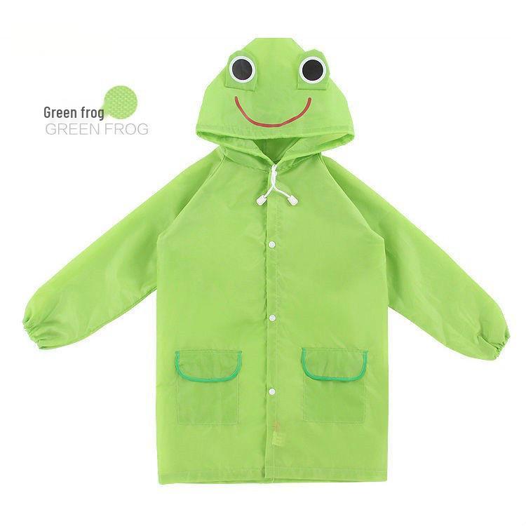 Children's Cartoon Rain Poncho: Cute Cape Style for Boys and Girls, Fits Kindergarten To Primary School with Room for Backpack