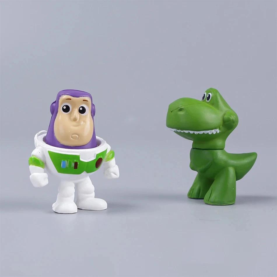 Anime Figure 8Pcs Set Toys Story 4  5Cm Woody Buzz Lightyear Action Decoration Collection Figurine Toy Model For Children