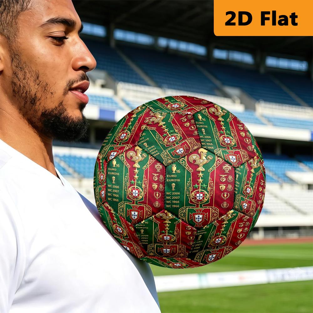 Portuguese Heritage Emblem Soccer Ball Suitable for Both Training and Competition Wear-resistant and Slip-resistant Very Elastic Outdoor Sports