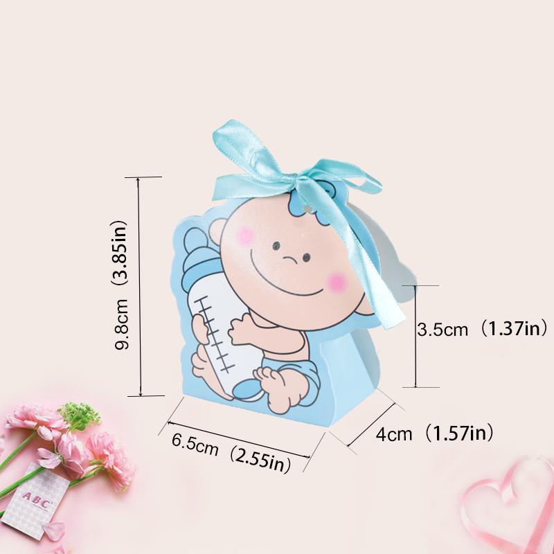 Buy 12pcs/set Baby Girl and Boy Paper Gift Box Baby Shower Candy Box