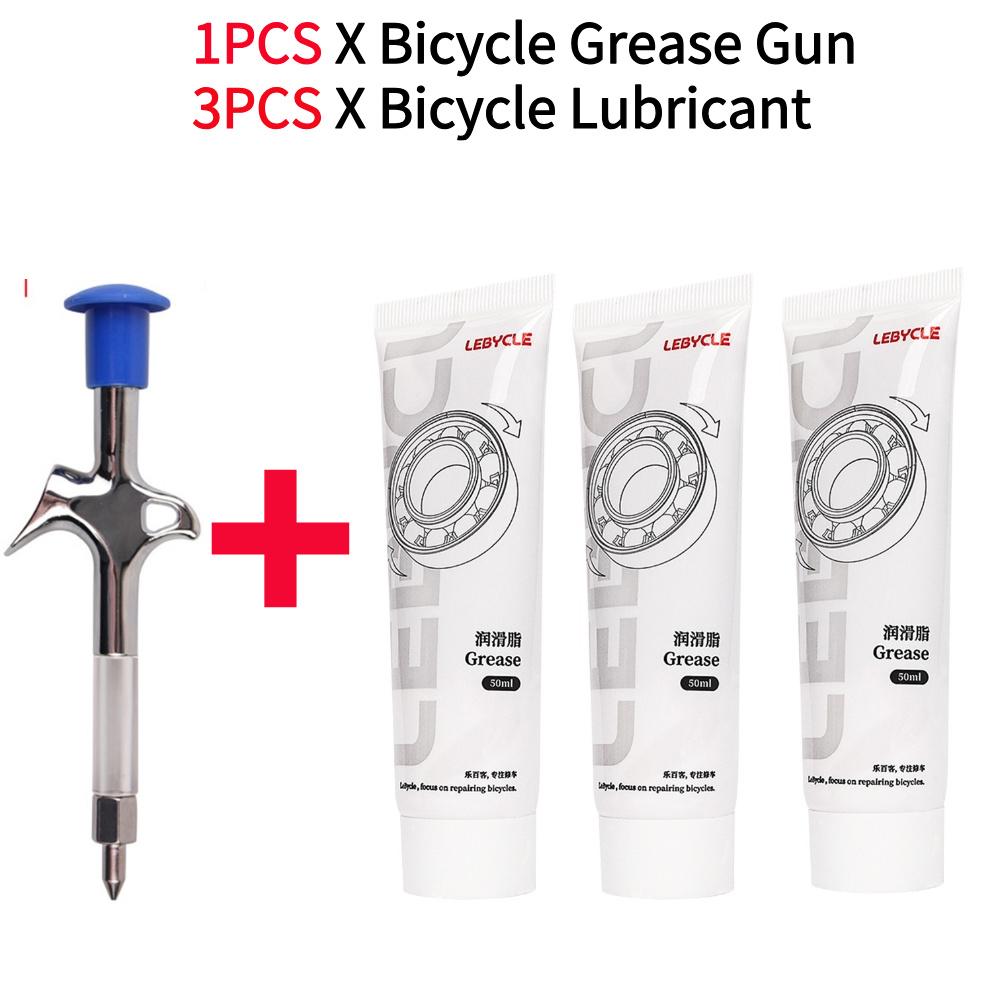1-5Pcs Bicycle Grease Lubricant Bicycle Aluminum Grease Gun Bicycle Oil Lubricant Bike Ball Bearing Lubricant Grease Syringes