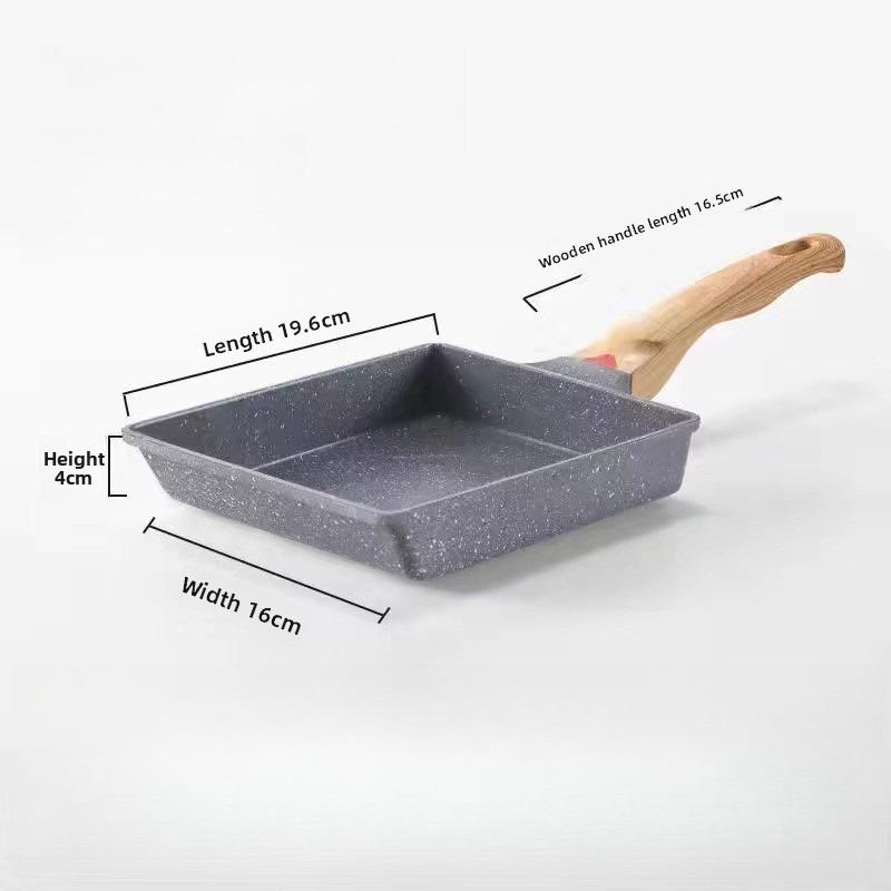 

1pcs Square Steak Frying Pan Breakfast Tamagoyaki Egg Roll Pan Non-stick Cookware for Breakfast & Steak Cooking серый