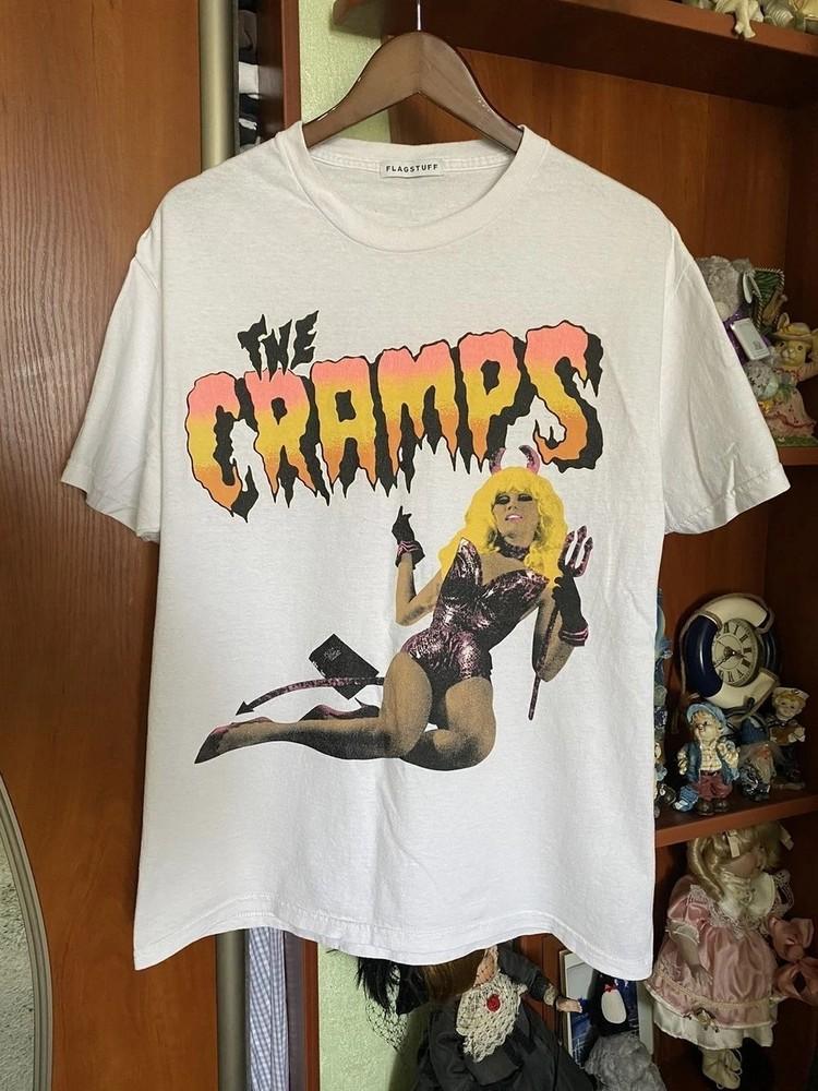 Rare 90s The Cramps Japanese basic white T shirt Unisex Men Women S-5XL Unisex T-Shirt XL