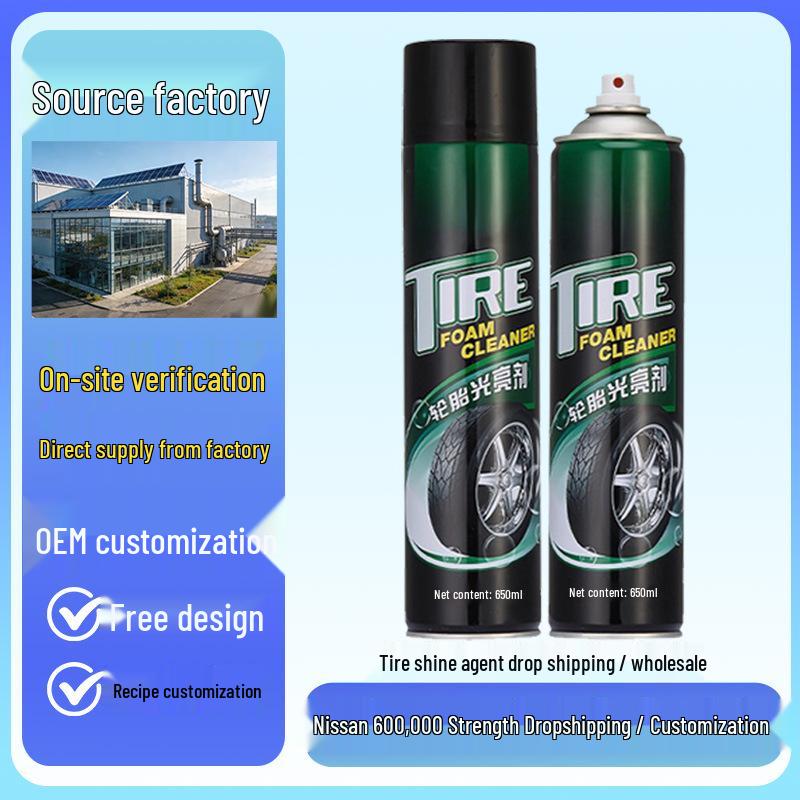 Durable Tire Shine & Protective Foam - Anti-Aging, Water Repellent, Stain Resistant, Blackening Oil Wax