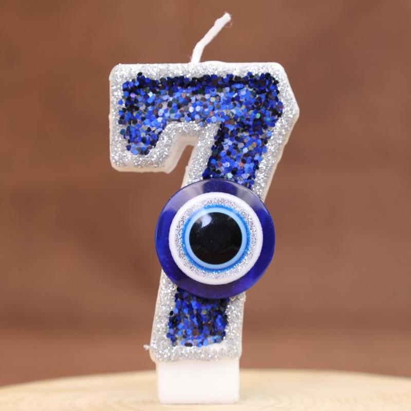 Digitale Geburtstagskerze, Kuchendekoration, Party, handgefertigt, DIY, digitale Kerze, Teufelsauge