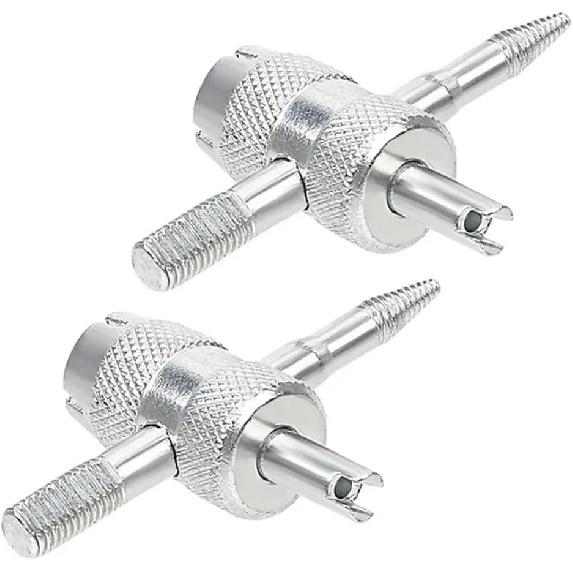 5 Pack Tyre Valve Removal Tool 4-in-1 Tyre Stem Core Remover Installer Multifunctional 4-Way Universal Wrench for Bicycle Bike Automobile Car
