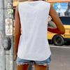 Women's V-neck Casual Fashion Loose Versatile Vest Sleeveless T-shirt With Pockets