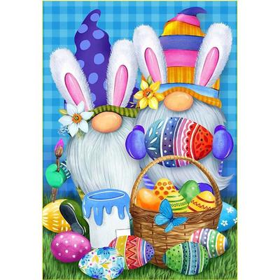 5D Diamantmalerei Zwerge Ostern Dekorativ Wohnzimmer Kunstwerk Handgefertigt Bohren