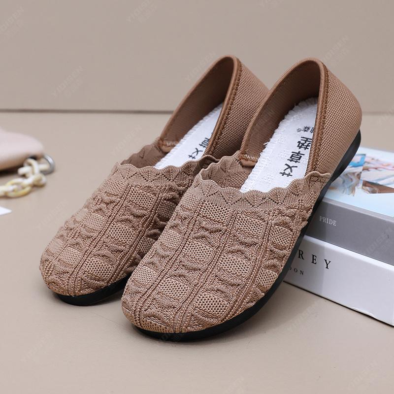 

Fashion women s shoes summer 2025 Korean-style women s breathable mesh shoes with soft soles and soft uppers, suitable for mothers. 35 хаки
