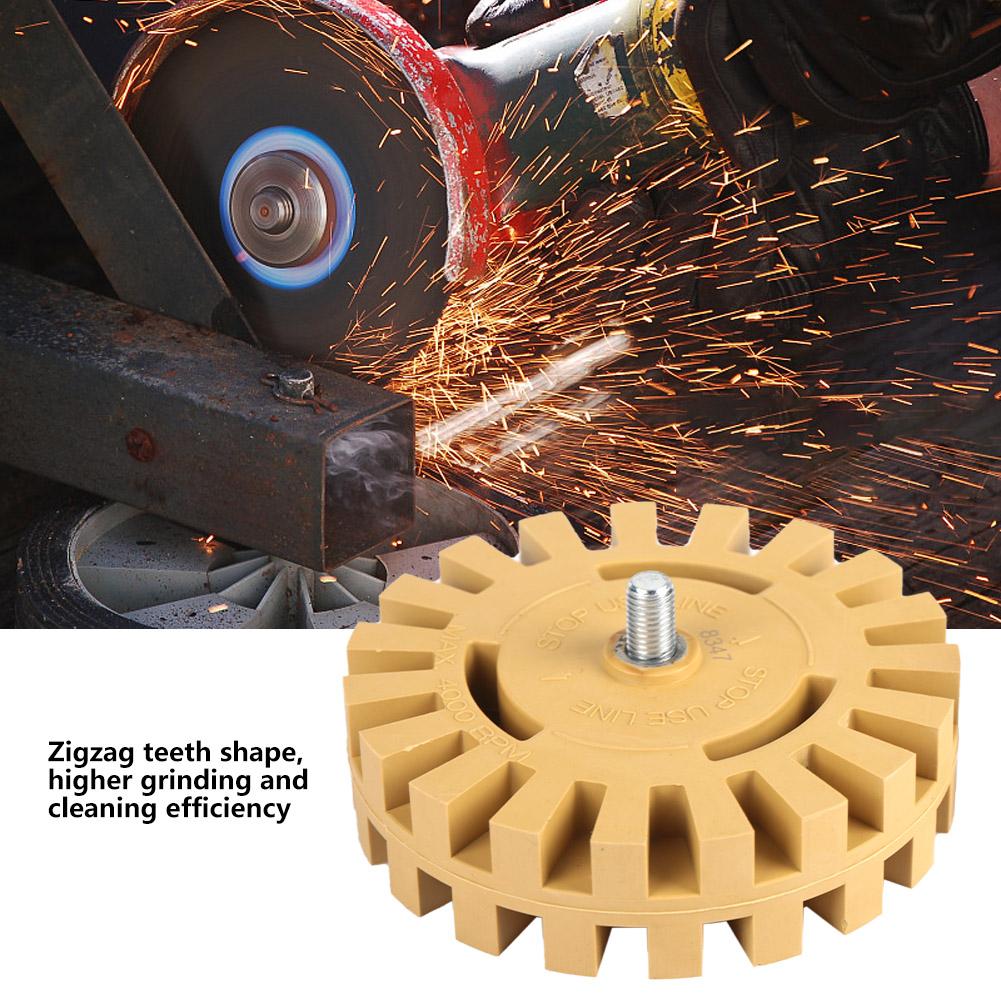 100mm 4in Grinding and Polishing Zigzag Teeth Shape Rubber Wheel Eraser(Shank)