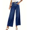 Women Baggy Mid Waist Jeans Wide Leg Loose Denim Pants Straight Leg Cropped Barrel Jeans