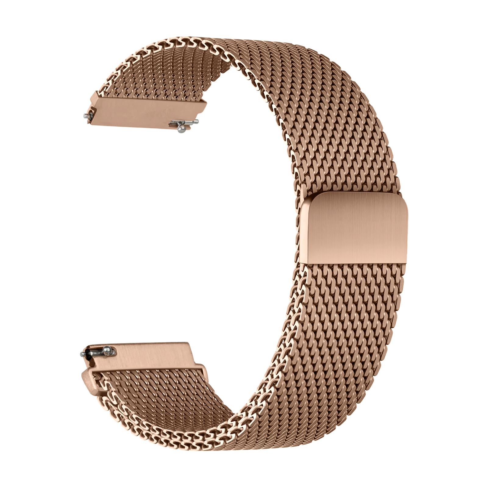 

Milanese loop band for Amazfit GTR 4/3/2/Pro/GTS/3/4/mini/Stratos Bracelet Amazfit helio/balance/bip 5 6 20mm 22mm Watch straps Amazfit GTR 4-3 pro рожевий колір золота