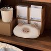 Spacious Stationery Organizer Cute Cat Pencil Case Large Capacity Pouch Toast Shape Slice Bag Smooth Zipper Closure Multipurpose for School