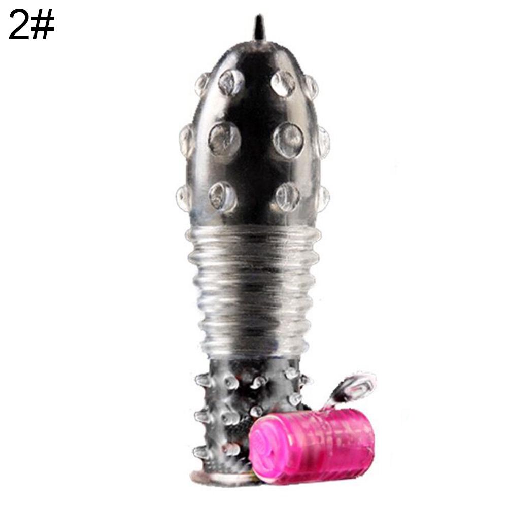 Vibrator Penis Lock Condom Ring Thread Sleeve Dotted Sex Toy