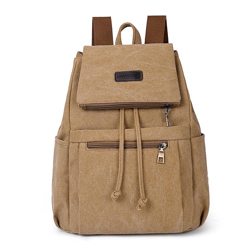 Canvas Bags, Trendy Ladies Canvas Backpacks, Women'S, Fashionable Boys, Schoolbags, Retro Backpacks.