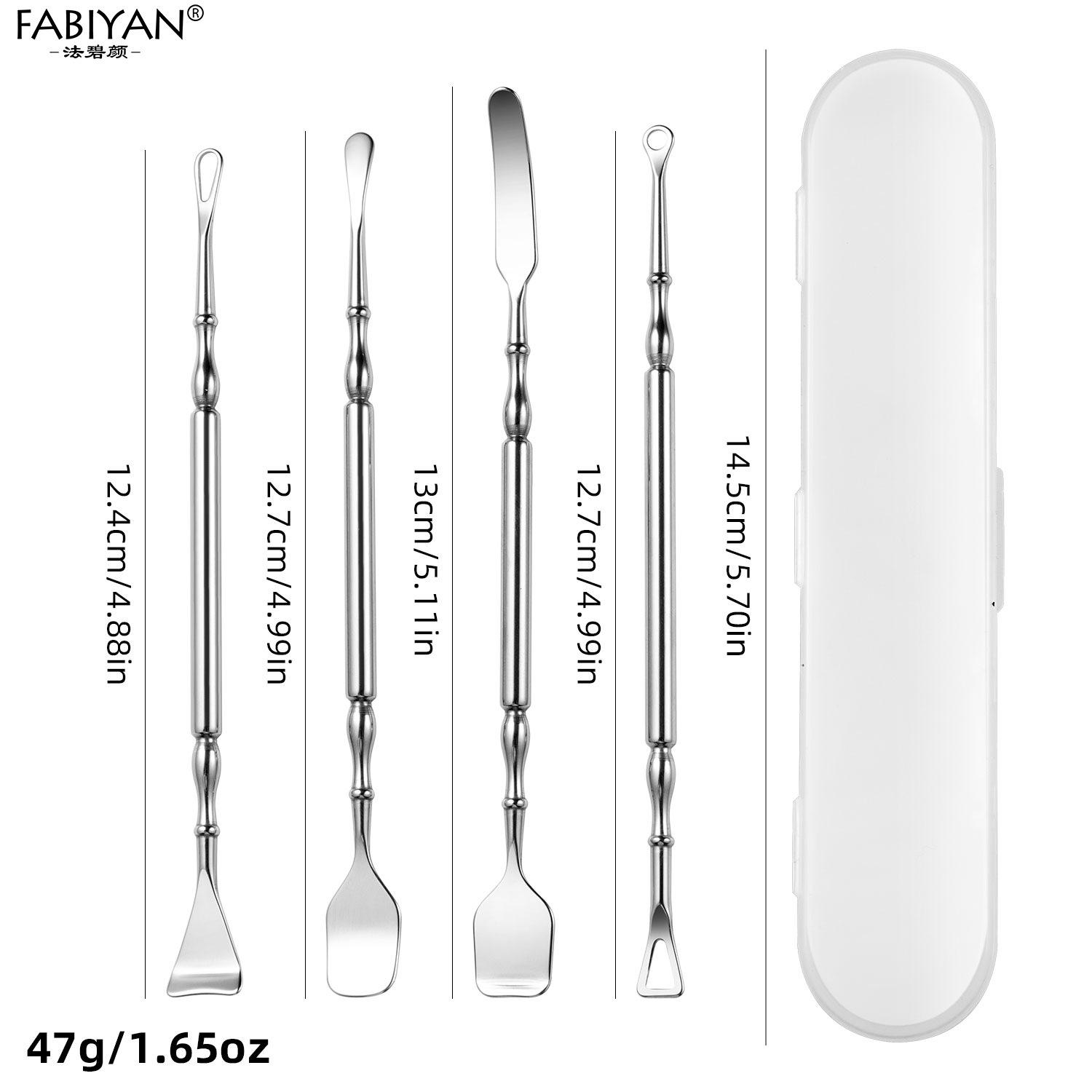 

Professional Stainless Steel Blackhead Remover Tool - Pimple Comedone Extractor for Pore Cleaning & Exfoliation Four-Piece Set+Box