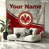 Eintracht Frankfurt Custom Name Wall Tapestry Aesthetic Wall Hanging Printed Fabric Blanket Decorative Tapestries for Bedroom Living Room Home Decor