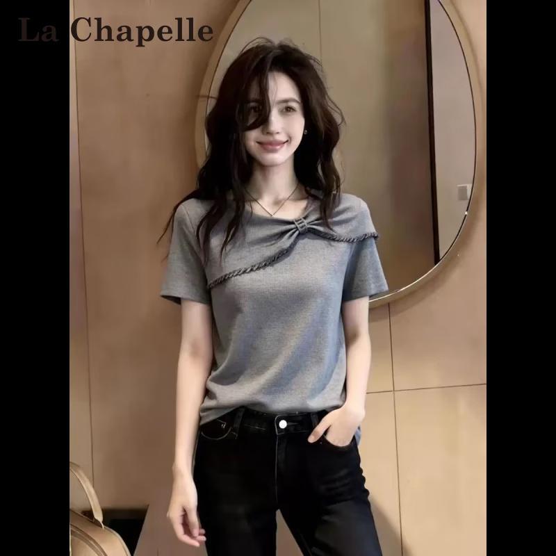 La Chapelle Gentle Style Knitted Base Shirt S