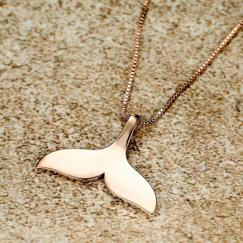 Wish European and American marine life fishtail pendant women's small fresh simple personality collarbone chain