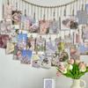 Home Decoration Photo Wall Wooden Beads Hemp Rope Clip Wall Hanging Living Room Background Decor Wall Photo Storage Display Clip
