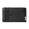 Zipper Card Holder With Four Slots In Pebbled Leather Men Wallets Black 80825781