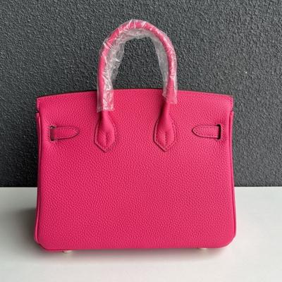 Gold Buckle First Layer Cowhide Li Pattern Platinum Bag (B02-202530BK)