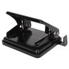 2 Hole Punch Handheld Antislip Effort Saving Heavy Duty Black Daily Paper Puncher for Classroom Offi