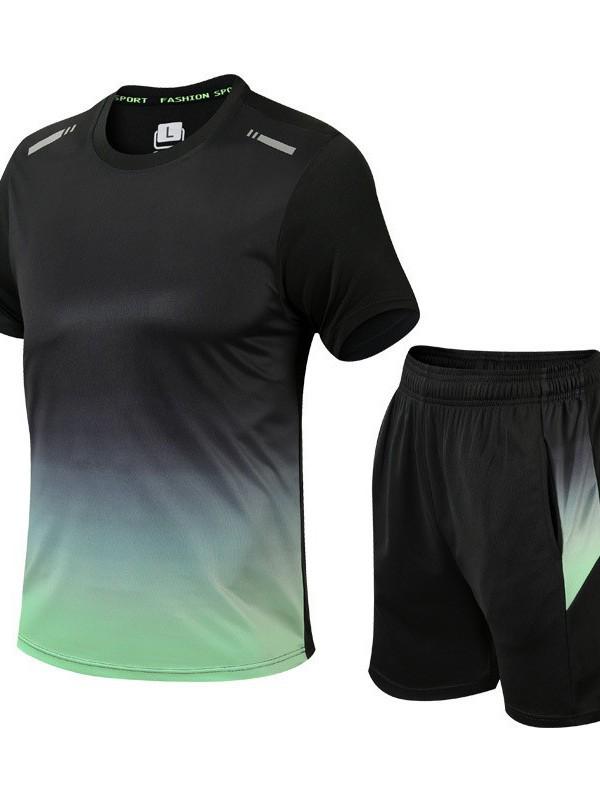 Tuta Sportiva da Uomo 2026 Asciugatura Rapida Traspirante - Maglietta a Maniche Corte & Pantaloncini per Fitness Casual & Corsa