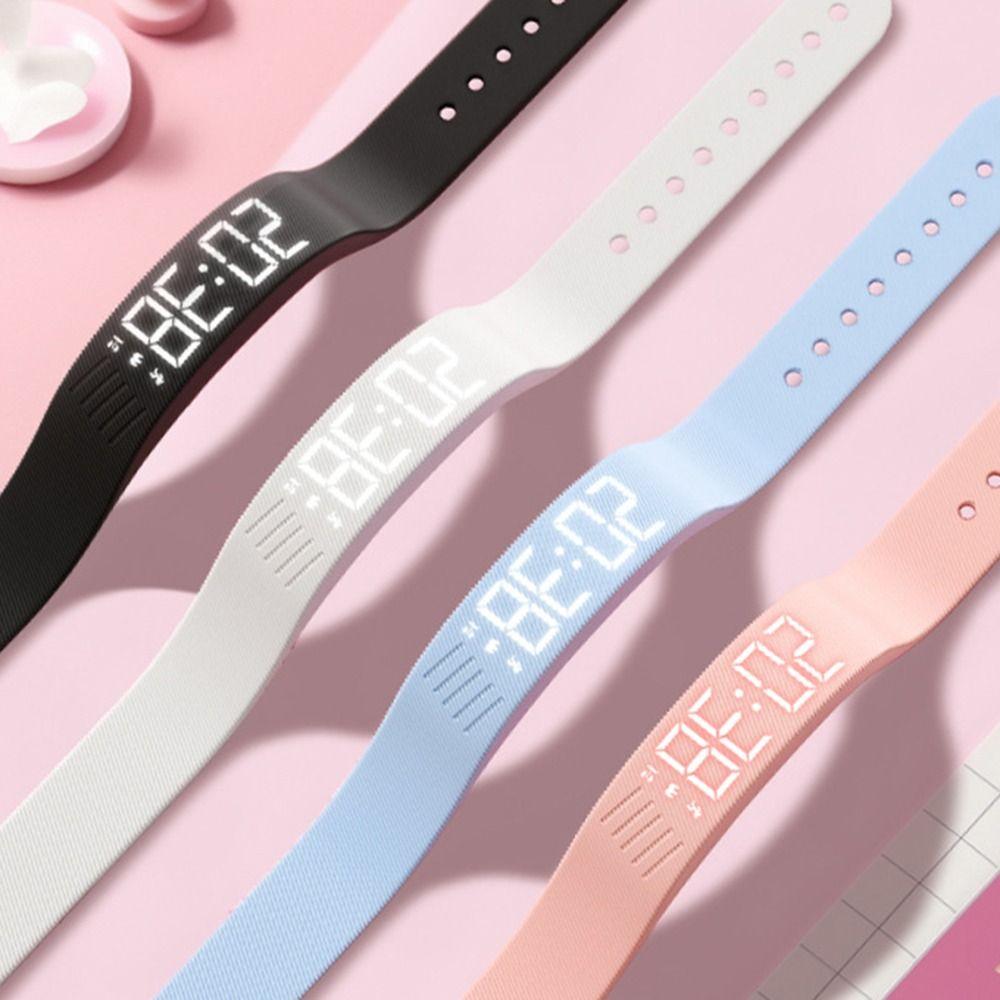 Adjustable Alarm Bracelet LED Digital Fitness Wristbands Fashion Vibrating Alarm  for Students