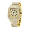 Missfox Gold Römisch High-End Hip Hop Zigeuner Stern Diamant Quadrat Herrenuhr Mode Quarz Uhr